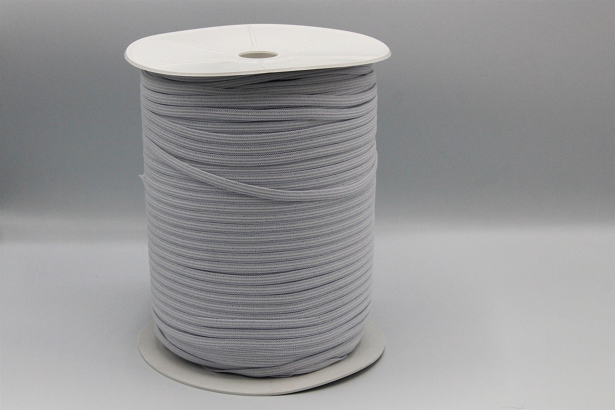 Flat Elastic Tape 06 mm. - White - 500 meter spool