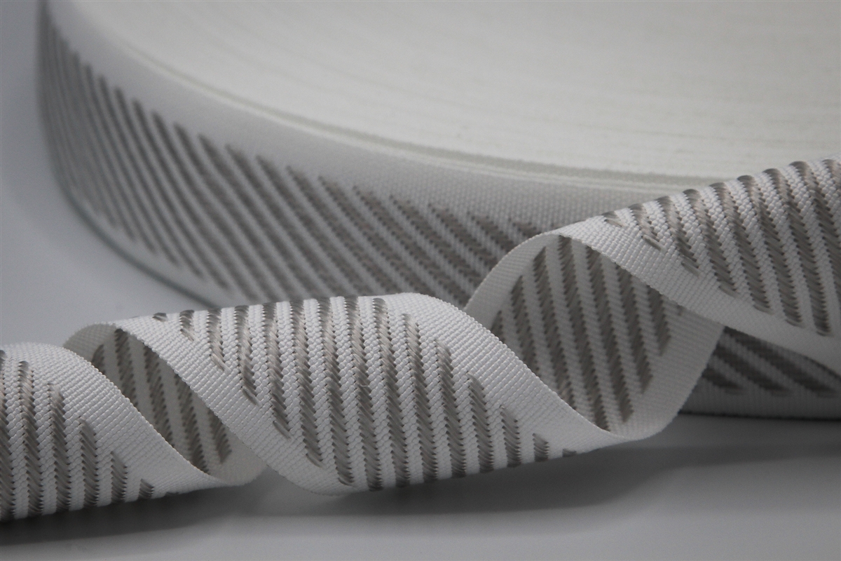Ribbon Lusso - White/Grey - mm. 38
