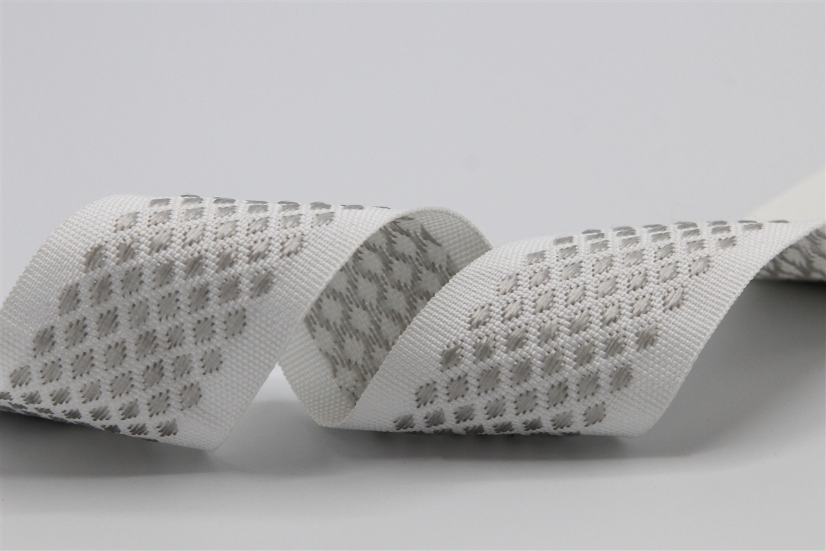 Ribbon Rombo - White/Grey - mm. 38